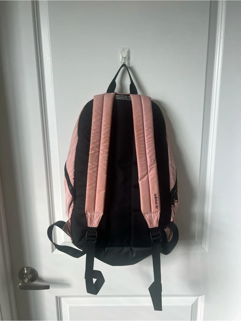 adidas Pink Backpack with Trefoil and Contrast Stripes - Picture 2 of 3